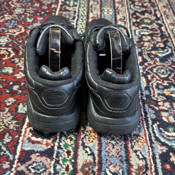 Skechers Keystone Black Leather Steel Toe Work Shoes Slip Resistant Men 9.5 - Picture 5 of 9